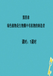 吉林省长春市七年级生物上册 第三单元 第四章 绿色植物是生物圈中有机物的制造者课件1 （新版）新人教