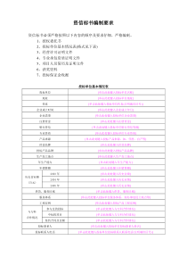 资信标书编制要求