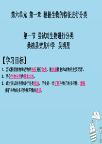 湖南省桑植县八年级生物上册 6.1.1尝试对生物进行分类课件 （新版）新人教版