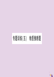 湖北省2019中考化学一轮复习 专题训练（五）物质推断题课件