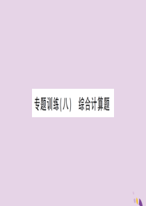 湖北省2019中考化学一轮复习 专题训练（八）综合计算题课件