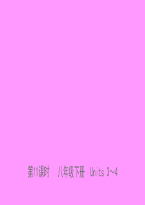 河北省2019年中考英语总复习 第11课时 八下 Units 3-4课件 人教新目标版