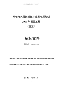 退耕还林招标文件(新改)