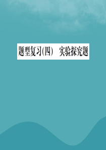 广西2019中考化学 中考6大题型轻松搞定 题型复习（四）实验探究题之1 物质组成成分的探究课件