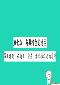 广西2019年中考地理总复习 七下 第7章 各具特色的地区习题课件