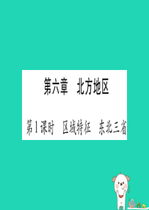 广西2019年中考地理总复习 八下 第6章 北方地区习题课件