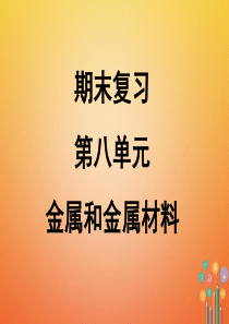 广东省汕头市龙湖区九年级化学下册 第8单元 金属和金属材料期末复习课件 （新版）新人教版