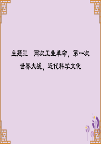 广东省2019中考历史总复习 第一部分 世界近代史 主题三 两次工业革命、第一次世界大战、近代科学文