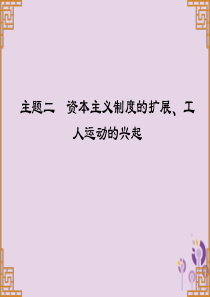 广东省2019中考历史总复习 第一部分 世界近代史 主题二 资本主义制度的扩展、工人运动的兴起（讲解