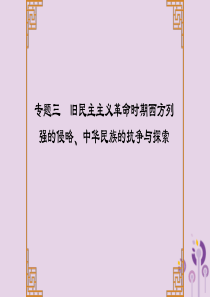 广东省2019中考历史总复习 第二部分 专题三 旧民主主义革命时期西方列强的侵略、中华民族的抗争与探