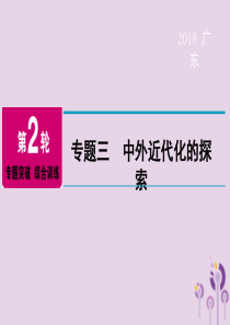 广东省2018年中考历史总复习 第2轮 专题突破 综合训练 专题三 中外近代化的探索课件