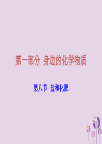 广东省2018年中考化学复习 第一部分 身边的化学物质 第八节 盐和化肥课件