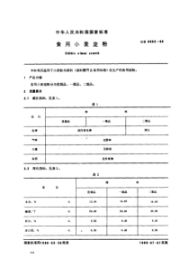 GB 8883-1988 食用小麦淀粉