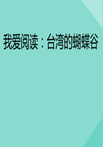 二年级语文上册 第四单元 课文3 我爱阅读：台湾的蝴蝶谷作业课件 新人教版