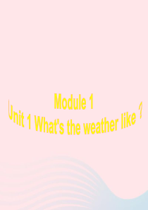 二年级英语下册 Module 1 Unit 1 What’s the weather like课件5