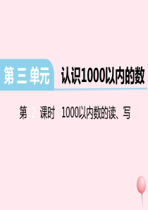 二年级数学下册 第三单元《认识1000以内的数》（第2课时  1000以内数的读、写）课件 冀教版