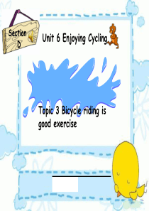 八年级英语下册 Unit 6 Enjoying Cycling Topic 3 bicycle ri