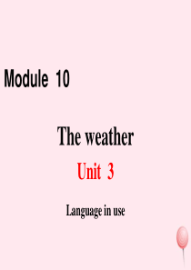 八年级英语上册 Module 10 The weather Unit 3 Language in u