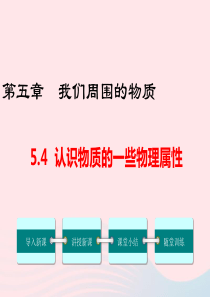 八年级物理上册 5.4 认识物质的一些物理属性课件 （新版）粤教沪版