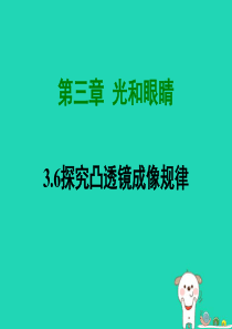 八年级物理上册 3.6 探究凸透镜成像规律课件 （新版）粤教沪版