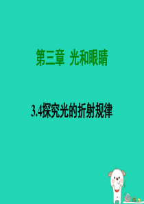 八年级物理上册 3.4 探究光的折射规律课件 （新版）粤教沪版