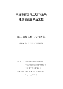 青林湾二期7地块工程智能化招标文件(13320发)