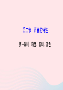 八年级物理全册 第三章 第二节 声音的特性（第一课时响度、音调、音色）课件 （新版）沪科版