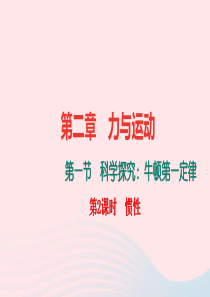 八年级物理全册 7.1 科学探究：牛顿第一定律（第2课时 惯性）习题课件 （新版）沪科版