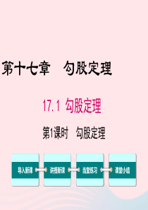 八年级数学下册 第十七章 勾股定理17.1 勾股定理第1课时 勾股定理课件1（新版）新人教版