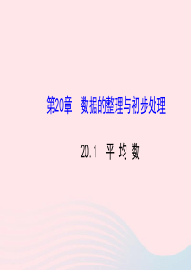 八年级数学下册 第20章 数据的整理与初步处理20.1平均数课件 （新版）华东师大版