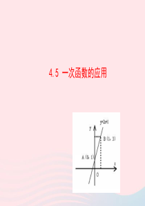 八年级数学下册 第4章 一次函数 4.5一次函数的应用教学课件 （新版）湘教版