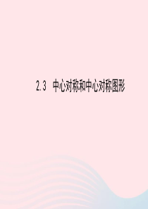 八年级数学下册 第2章 四边形2.3中心对称和中心对称图形习题课件 （新版）湘教版