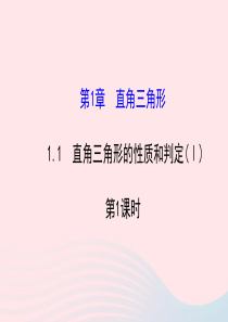 八年级数学下册 第1章 直角三角形1.1 直角三角形的性质与判定（Ⅰ）第1课时习题课件 （新版）湘教