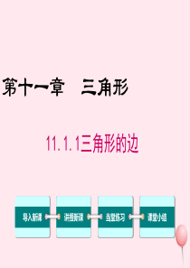 八年级数学上册 第十一章 三角形 11.1 与三角形有关的线段 11.1 与三角形有关的线段 11.