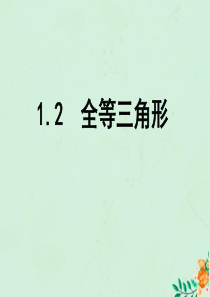 八年级数学上册 第1章 全等三角形 1.2 全等三角形课件（新版）苏科版