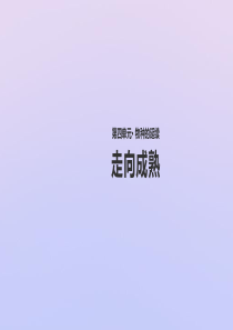 八年级生物上册 第四单元 物种的延续 第三章 人类的生殖和发育 第三节 走向成熟课件（新版）济南版