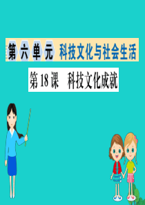 八年级历史下册 第六单元 科技文化与社会生活 第18课 科技文化成就习题课件 新人教版