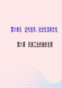 八年级历史上册 第6单元 近代经济、社会生活和文化 第21课民族工业的曲折发展课件 岳麓版