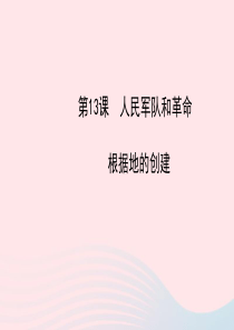 八年级历史上册 第3单元 新民主主义革命的兴起 第13课人民军队和革命根据地的创建课件 岳麓版