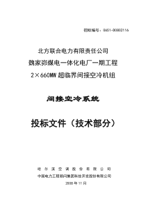 魏家峁间接空冷系统投标文件(技术部分)