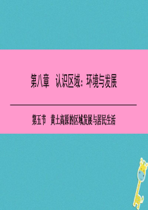 八年级地理下册 第八章 第五节 黄土高原的区域发展与居民生活复习课件 （新版）湘教版