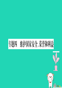 八年级道德与法治上册 专题四 维护国家安全 荣誉和利益习题课件 新人教版