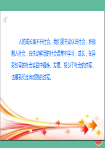 八年级道德与法治上册 第一单元 走进社会生活 第一课 丰富的社会生活 第一框 我与社会课件 新人教版