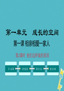 八年级道德与法治上册 第一单元 成长的空间 第一课 相亲相爱一家人 第2框《他们这样做的原因》课件 