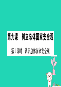 八年级道德与法治上册 第四单元 维护国家利益 第九课 树立总体国家安全观 第1框 认识总体国家安全观