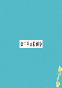 八年级道德与法治上册 第三单元 法律在我心中检测卷课件 人民版