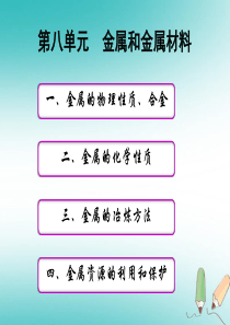 安徽省合肥市肥西县刘河乡九年级化学下册 第8单元 金属和金属材料复习课课件 （新版）新人教版