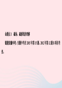 安徽省2020年中考物理复习必刷题 专题五 电与磁 第17节 电与磁课件