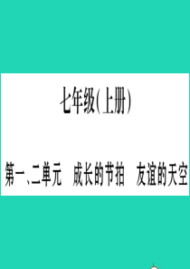 安徽省2019中考道德与法治总复习 七上 第1-2单元 成长的节拍 友谊的天空知识梳理课件