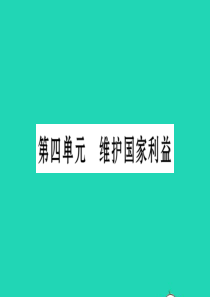 安徽省2019中考道德与法治总复习 八上 第4单元 维护国家利益知识梳理课件